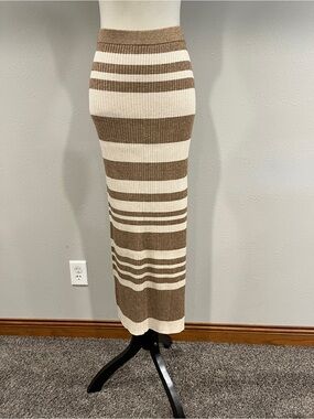 Edit by nine Striped Knit Maxi Skirt size large